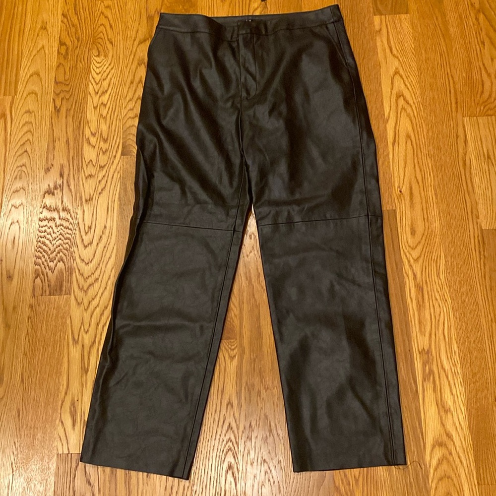 Lulus Open Minded Black Vegan Leather Pants! XL (B)